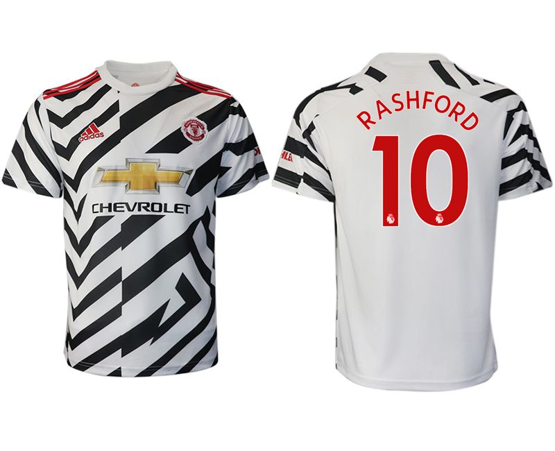 Men 2020-2021 club Manchester United away aaa version #10 white Soccer Jerseys1